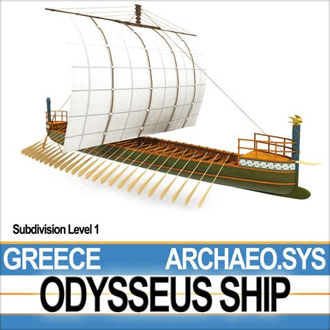 Greek Homeric Odysseus Ship 3d Model Obj 3ds C4d Vue