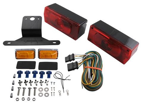 Car trailer light kit stop tail turn signal lights 12v led truck wiring harness. Waterproof, Over 80" Aero Pro Trailer Light Kit with 25' Wiring Harness Optronics Trailer Lights ...