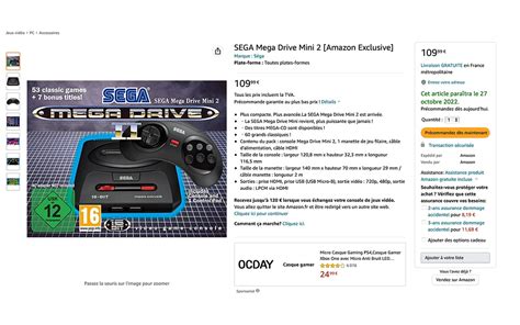 Mega Drive Mini 2 La Console Rétro De Sega Est Disponible En Précommande