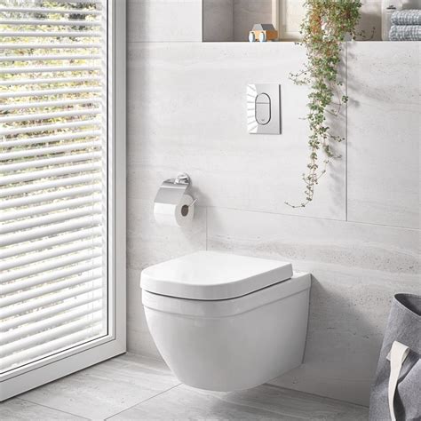 Wall Hung Rimless Short Projection Toilet With Soft Close Seat Grohe