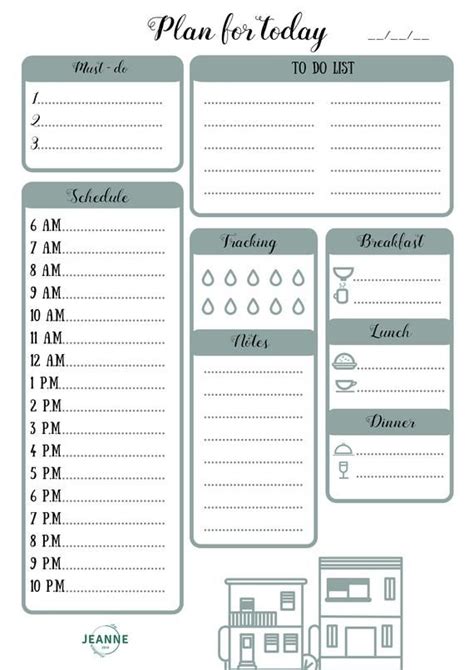 Daily Planner Printable Daily Bullet Journal Template Etsy Daily