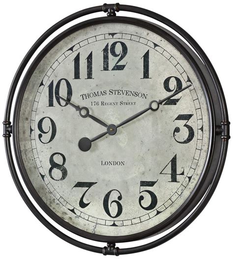 Nakul 30 Round Rustic Industrial Wall Clock By Uttermost Is One Of The