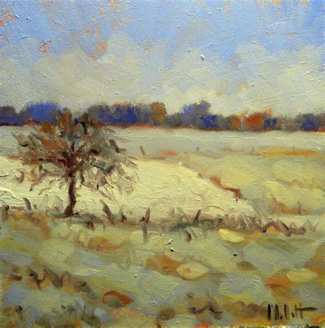 Painting Daily Heidi Malott Original Art Winter Fields