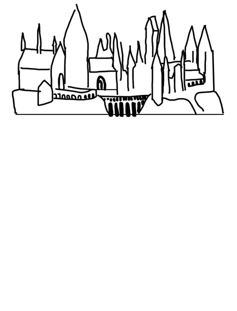 Harry Potter Hogwarts Outlinetraced By A Picture Notability Gallery