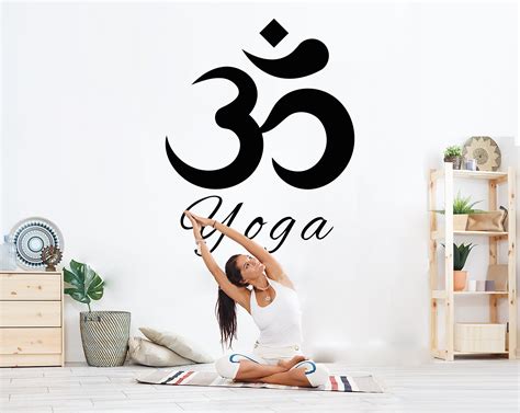 Yoga Stickers Wall Decor Yoga Meditation Decal Art Namaste Etsy