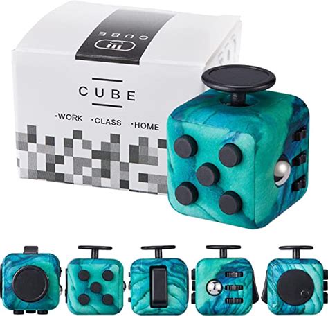 Yetech Cube Anti Stressgreen Décompression Jouet Cube Avec 6 Modules