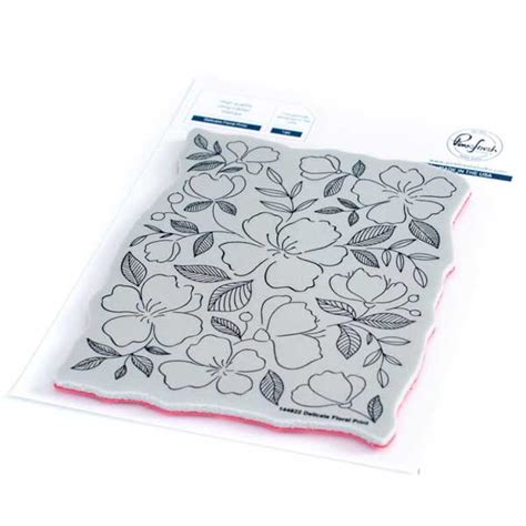 Pinkfresh Studio Delicate Floral Print Stamp The Foiled Fox