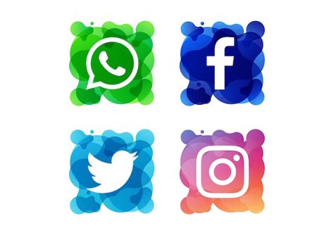 Iconos Para Redes Sociales Vector Premium