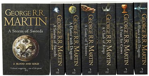 A Game Of Thrones The Complete Box Set Of All 7 Books With Map And Classic Artwork