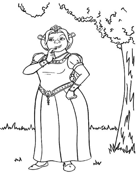 Princess Fiona Coloring Sheet Of Shrek Mitraland