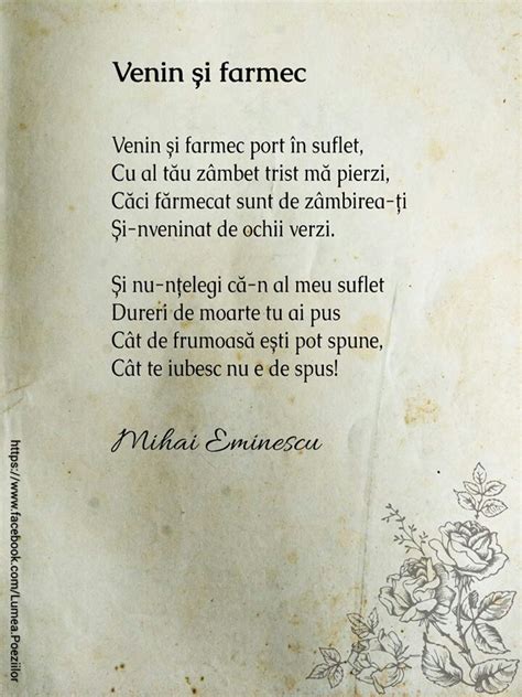 Poezii De Mihai Eminescu Poezii Dragoste Poezii Iubire Citazioni Semplici Citazioni