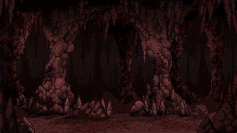 Cave Background Pixel Art By Slashdashgamesstudio