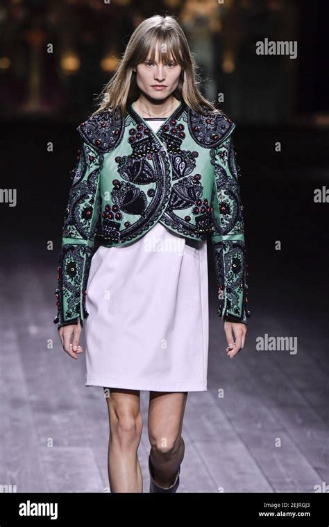 Model Klara Kristin Walks On The Runway At The Louis Vuitton Fashion Show During Fall Winter
