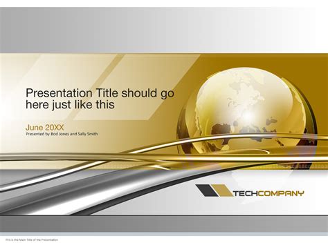 Global Technology Powerpoint Cover Page Template Trashedgraphics
