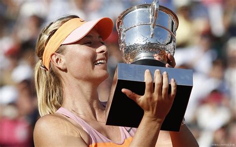 Download Maria Sharapova French Open Trophy Wallpaper Wallpapers Com