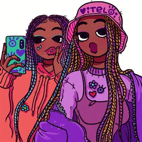 Eloi On Instagram 💜👀👀💜 Braids Black Girl Art Girls Cartoon Art