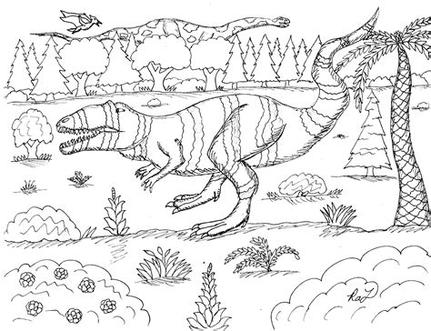 Robin's Great Coloring Pages Gigantosaurus and Giganotosaurus (English