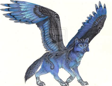 Sky The Blue Winged Wolf Anime Animal Photo 37143431 Fanpop