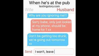 Husband S Spoof Texts To Wife Go Viral Bbc News