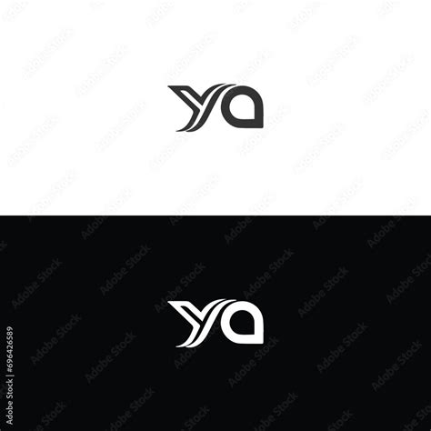Ya Logo Y A Design White Ya Letter Ya Y A Letter Logo Design Initial Letter Ya Linked