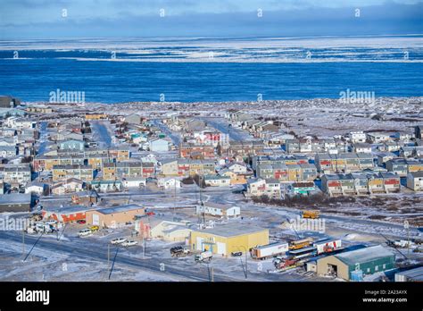 Town Of Churchill From The Air In Early Winter Churchill Manitoba