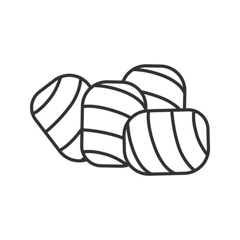 Twisted Marshmallow Linear Icon Thin Line Illustration Contour Symbol