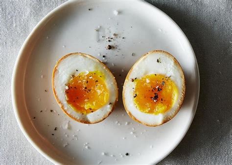 We find this helps a lot, but if you're still having trouble this recipe is for four eggs, you can increase or decrease as you see fit. Why You Should Hard-Cook Lots of Eggs and Soak Them in Soy Sauce | Egg recipes, Food 52, Soy ...