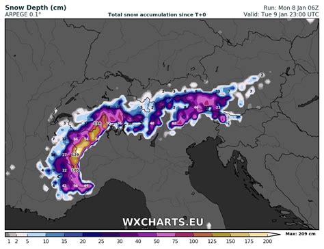 More Intense Snowfall For Nw Italy Tonight And Tomorrow Severe