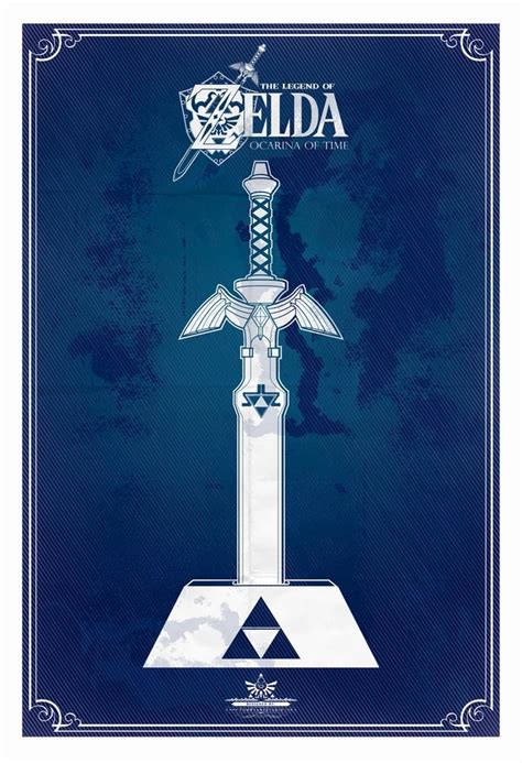 Ocarina Of Time The Legend Of Zelda Video Game Poster Retro Canvas