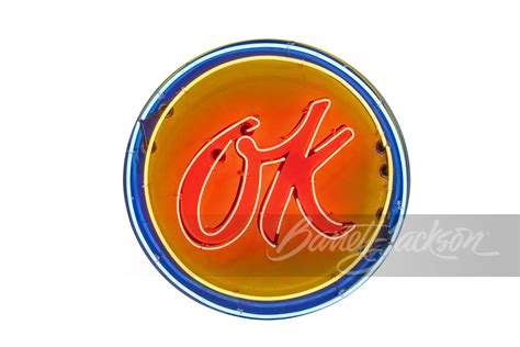 1950S CHEVROLET OK USED CARS PORCELAIN WITH NEON SIGN