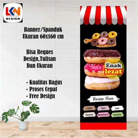banner spanduk donat | Lazada Indonesia
