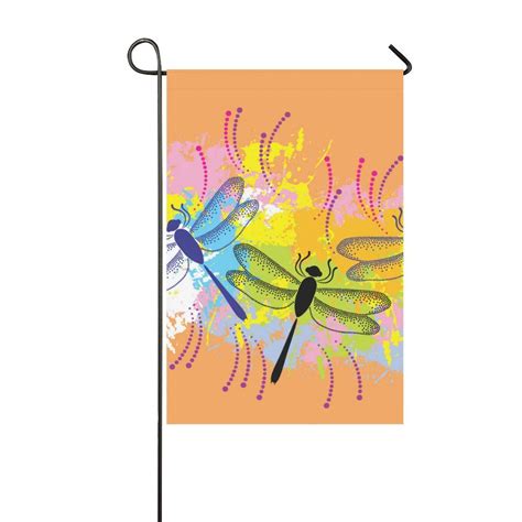 How big is a garden flag. MKHERT Dragonflies Garden Flag Banner Decorative Flag for ...