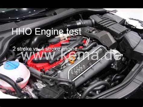 This makes it lighter and cheap to manufacture. HHO engine test. 2 stroke vs. 4 stroke engine. - YouTube
