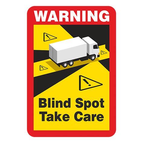 Pegatina Warning Blind Spot Take Care Camión