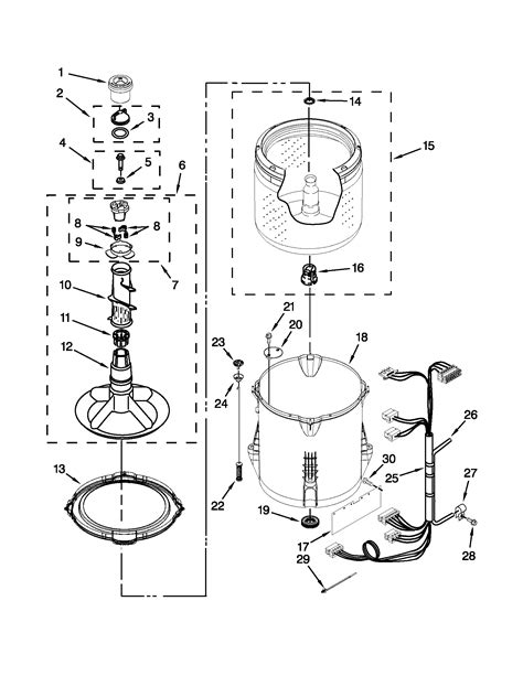 The suspension spring supports the outer tub and keeps the tub steady during loads that could cause an unbalance. Whirlpool WTW4910XQ3 washer parts | Sears PartsDirect