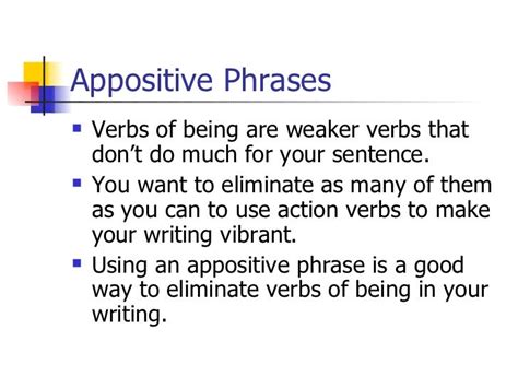 Writing Appositive Phrases Types Of Appositive Phrases
