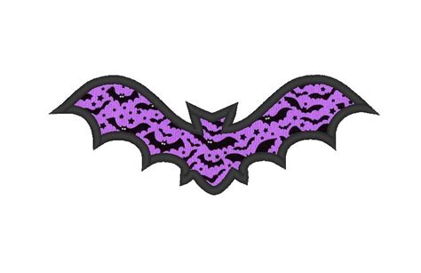 Bat Applique Embroidery Design Etsy