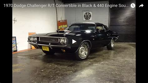 1970 Dodge Challenger Rt Convertible In Black And 440 Engine Sound