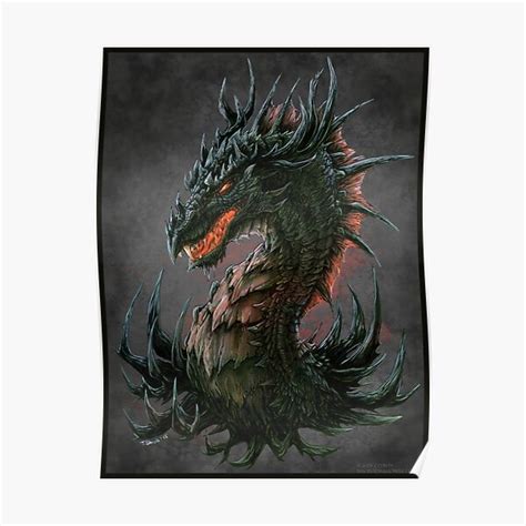 Regal Dragon Full Colour Poster For Sale By Drakhenliche Redbubble