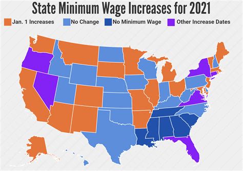 However, the wage rise will be delayed for some workers in sectors. State Minimum Wage Increases for 2021 (Map) - HR D ...