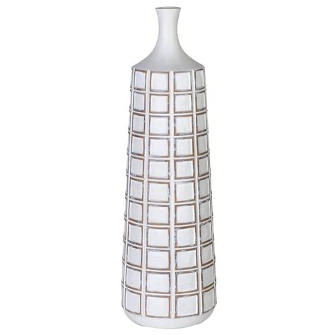 White Washed Squares Vase Interior Thirteen