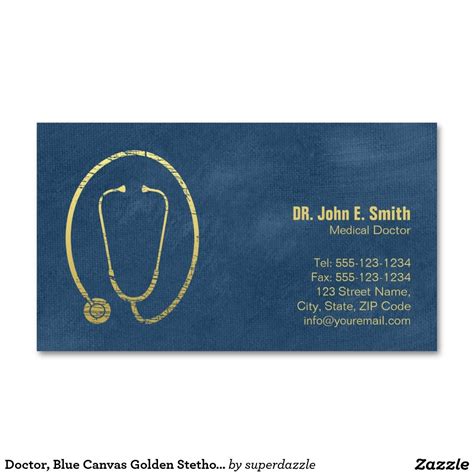 Want customers to think twice about coming back? Doctor, Blue Canvas Golden Stethoscope Appointment ...
