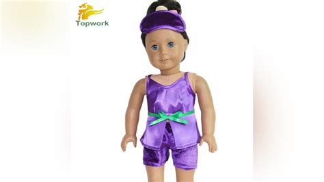 3pcs Of Set Purple Pajama Outfits For 18 Inch American Girl Doll Buy