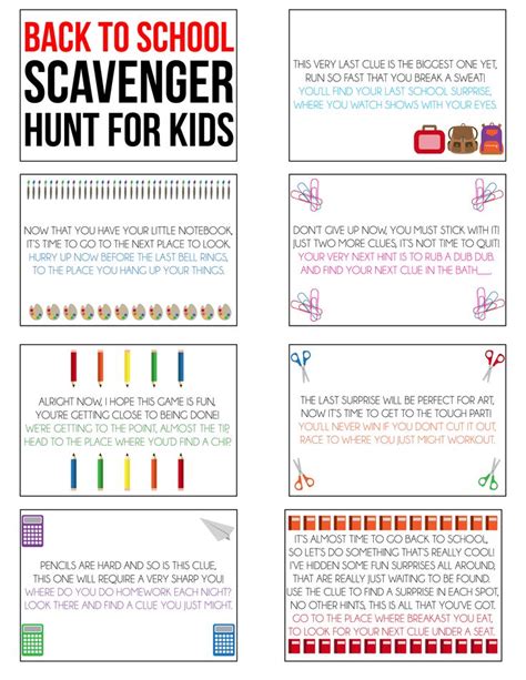 You can easily find your favorite. Free Printable Back to School Scavenger Hunt for Kids ...