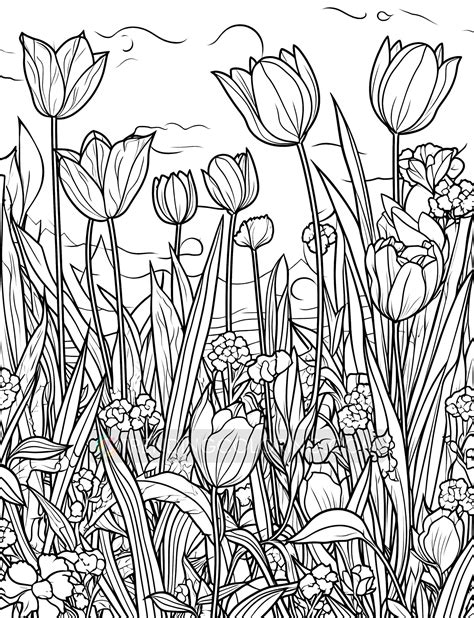 101 Floral Charm Coloring Pages - Instant Download - Printable