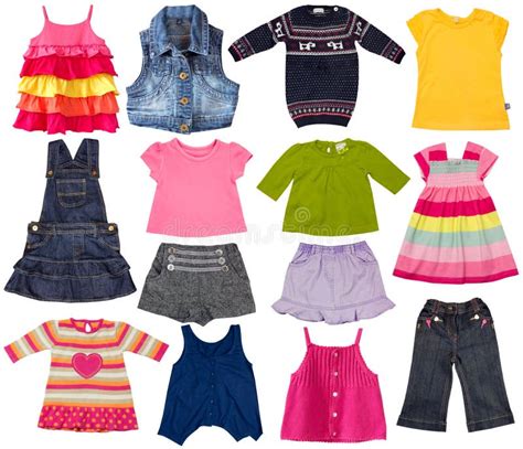 Kids Fashion Clothes Isolated On White Stock Photo Image Of Knitted