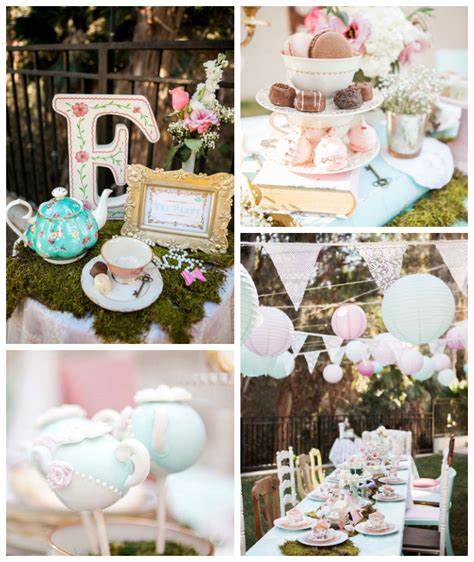 Try laying a coat on old mason jars and sand the edges just a bit for a vintage yet updated look. Kara's Party Ideas Shabby Chic Alice In Wonderland Birthday Party | Kara's Party Ideas