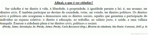 De Acordo Com O Texto Afinal O Que é Ser Cidadão Mar