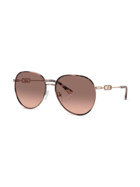 michael kors empire round frame sunglasses farfetch