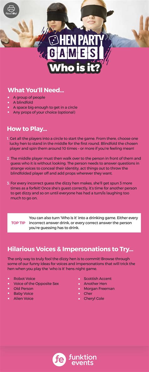 Hen Party Games Who Is It Bachelorette Party Games Hen Party